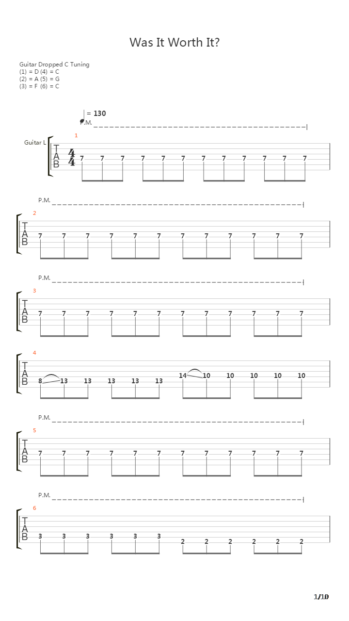 Was It Worth It吉他谱