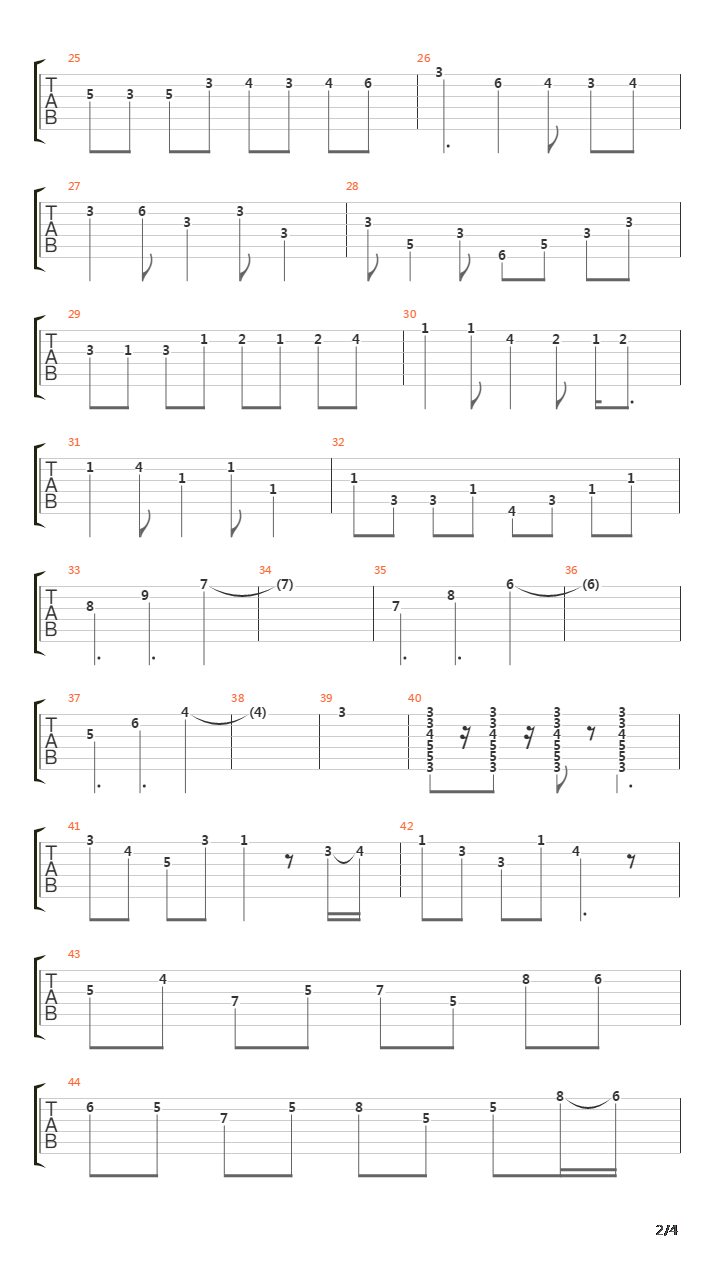 洛克人(Mighty No. 9) - Main Theme Transcription吉他谱