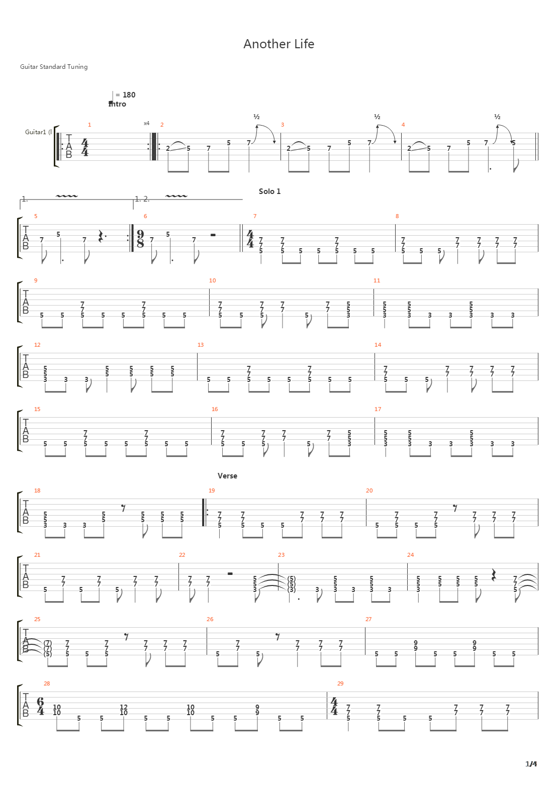 Another Life吉他谱