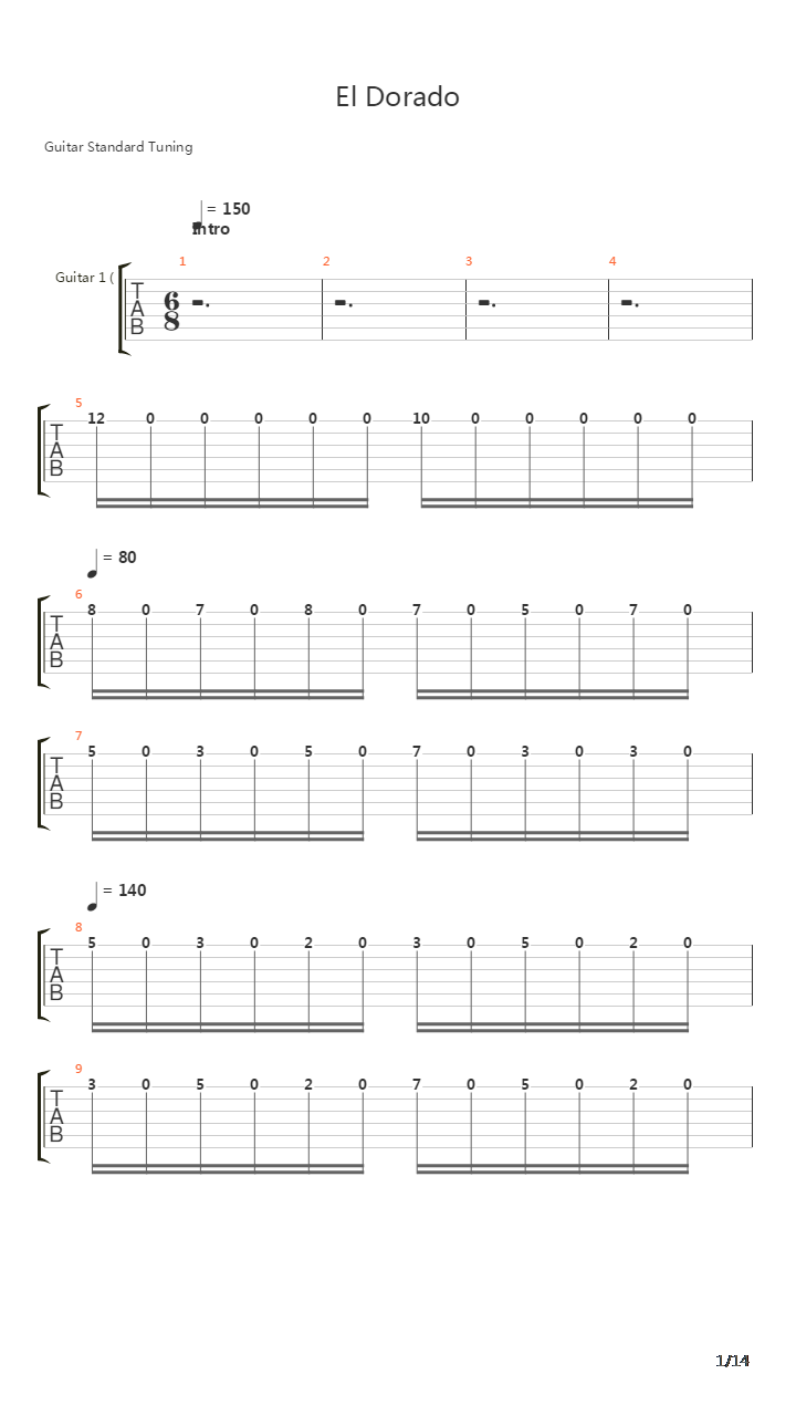 El Dorado吉他谱