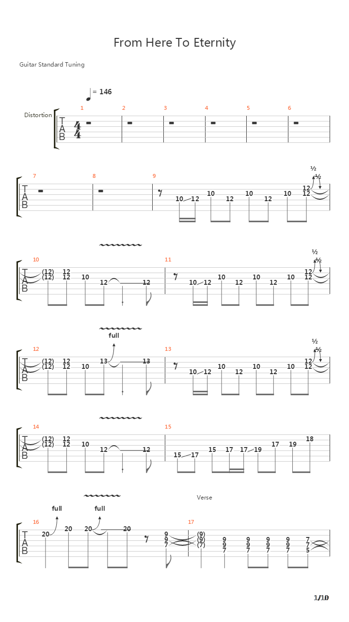 From Here To Eternity吉他谱