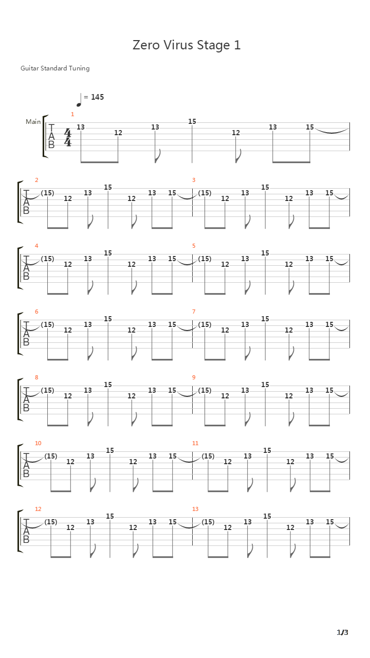 Mega Man X5(洛克人 X5) - Zero Virus Stage 1吉他谱