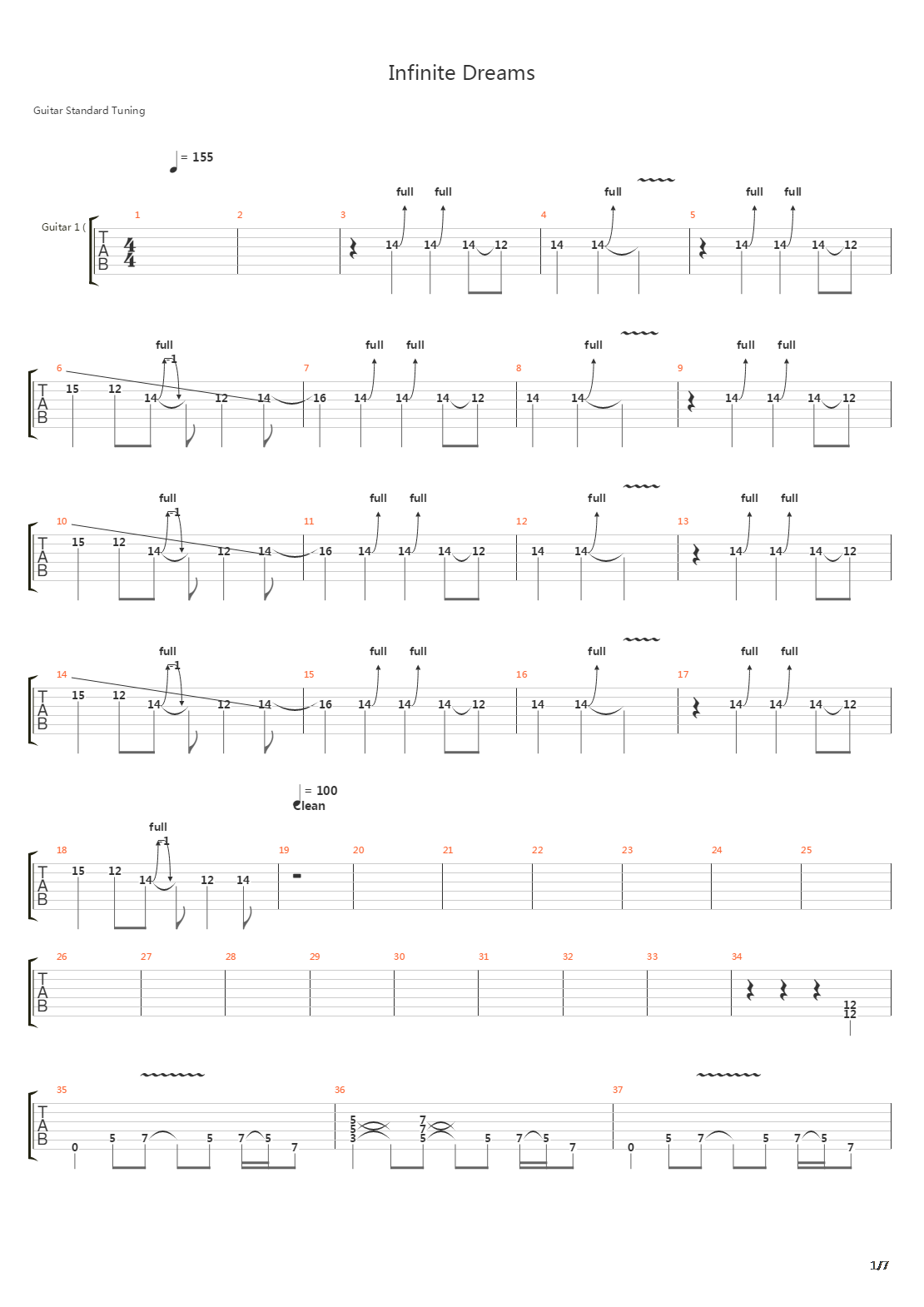 Infinite Dreams吉他谱