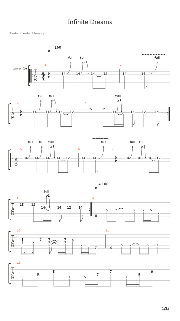 Infinite Dreams吉他谱