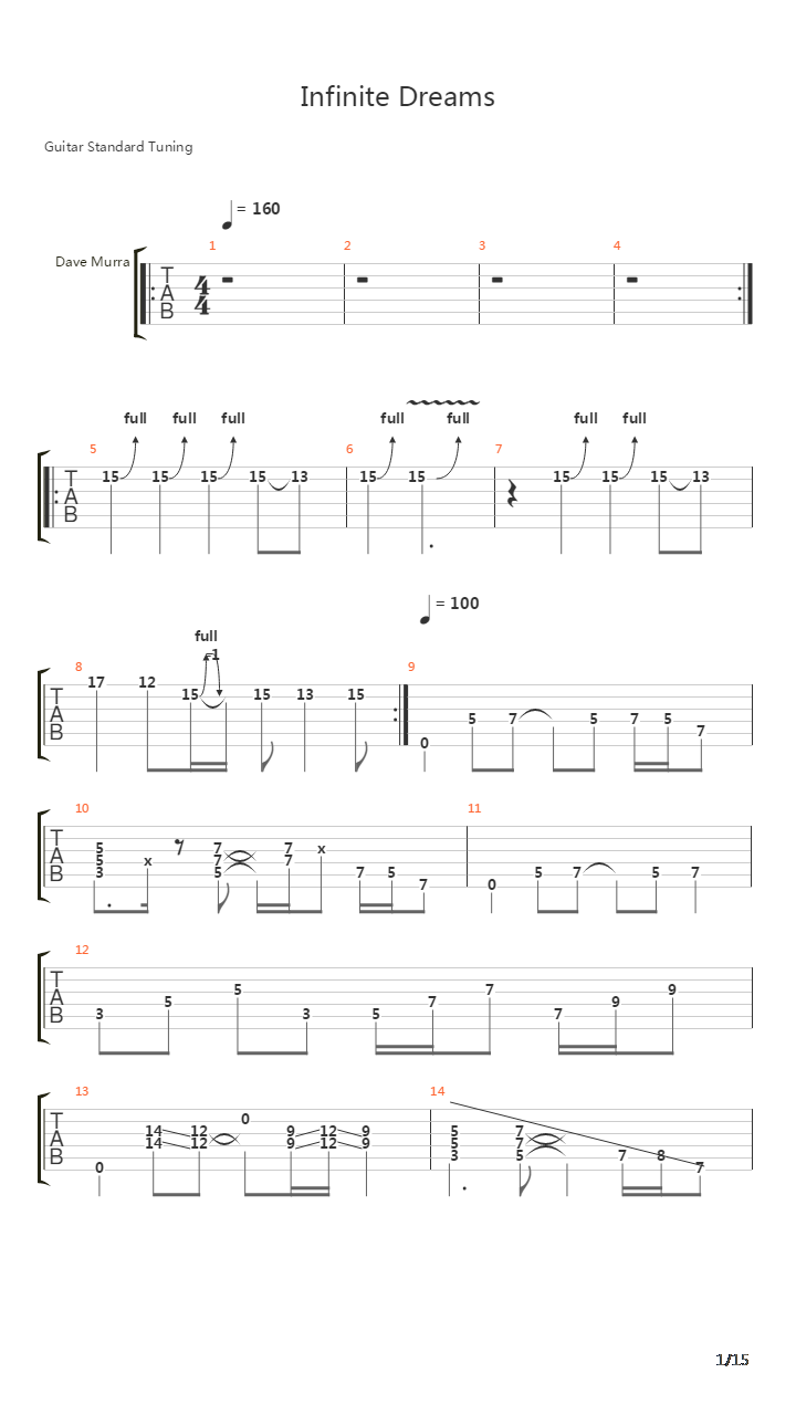Infinite Dreams吉他谱