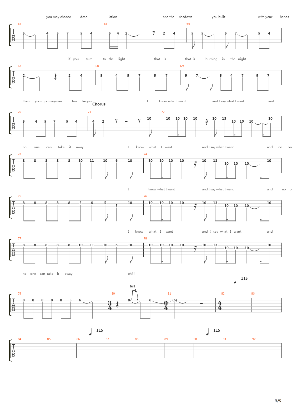 Journeyman吉他谱