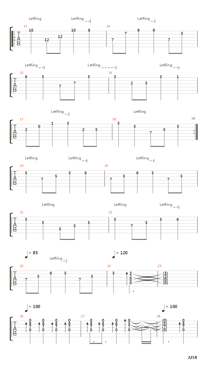 Legacy吉他谱