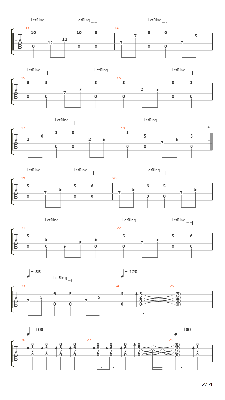 Legacy吉他谱