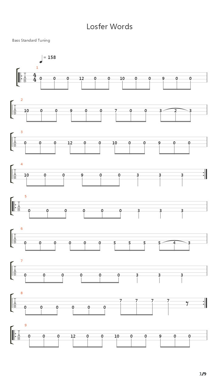 Losfer Words Bigorra吉他谱