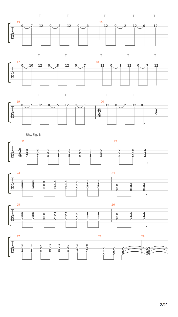 Paschendale吉他谱