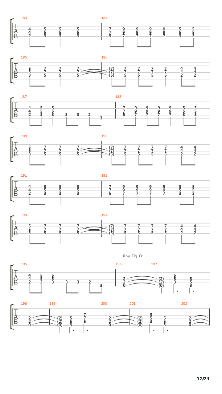 Paschendale吉他谱