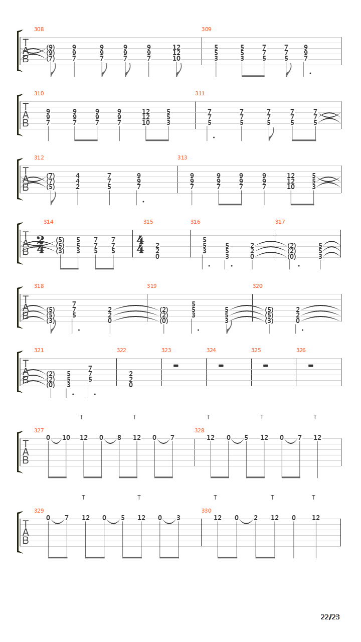 Paschendale吉他谱