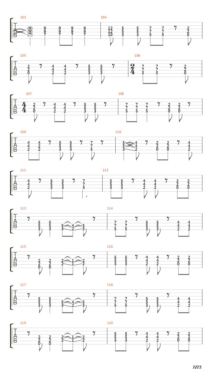 Paschendale吉他谱