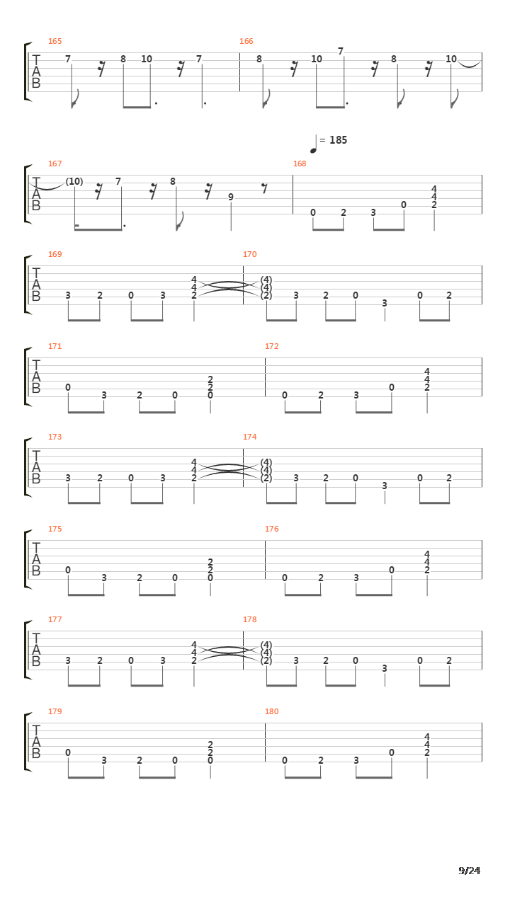 Paschendale吉他谱