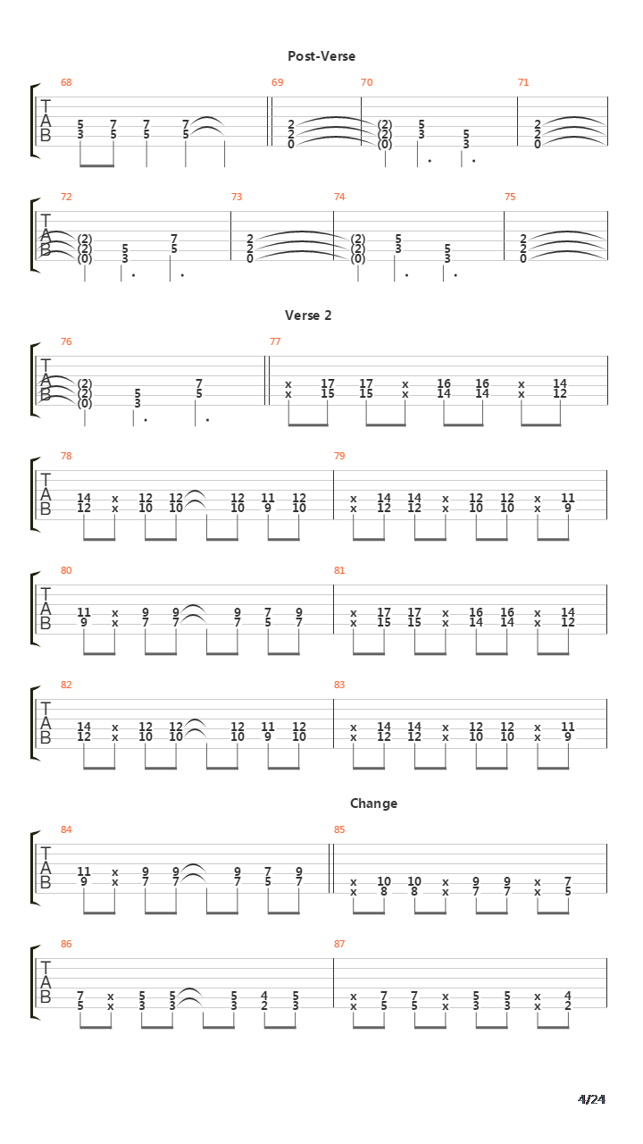 Paschendale吉他谱