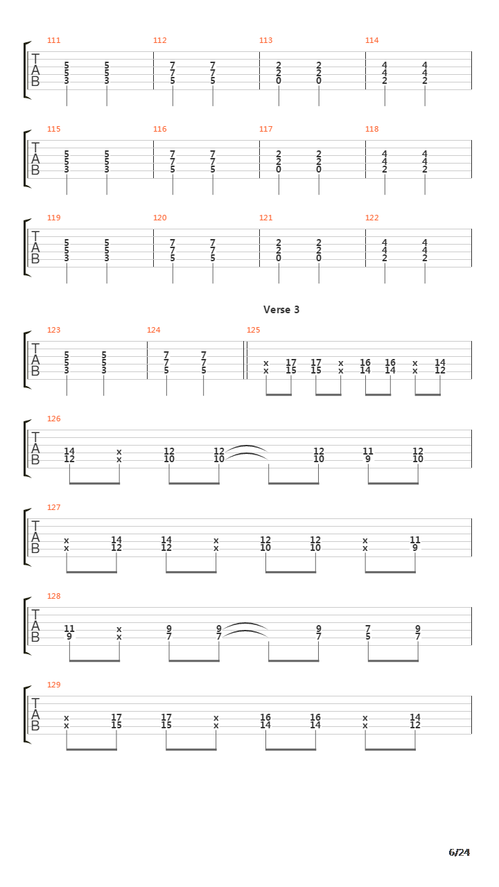 Paschendale吉他谱