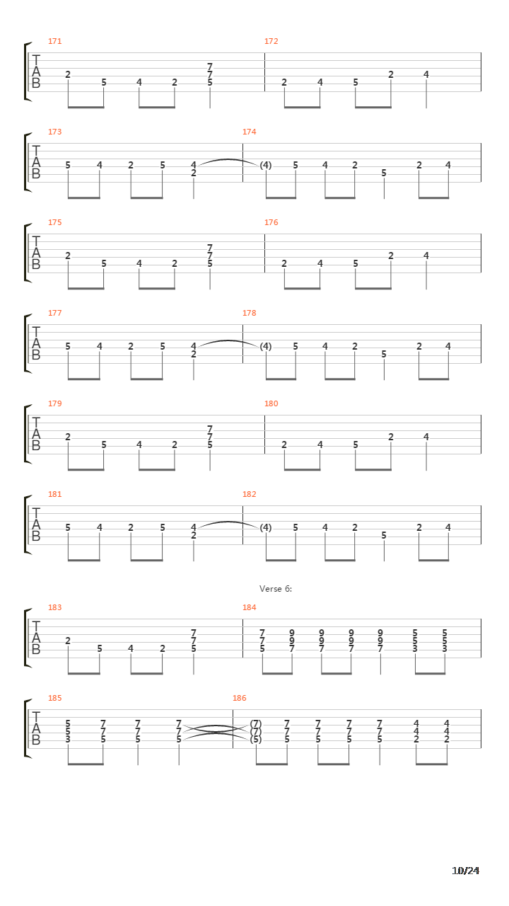 Paschendale吉他谱