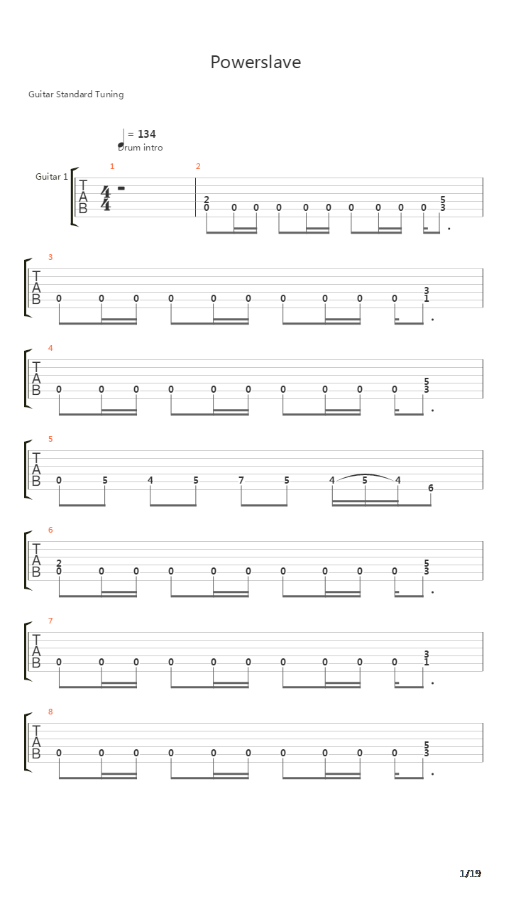 Powerslave吉他谱