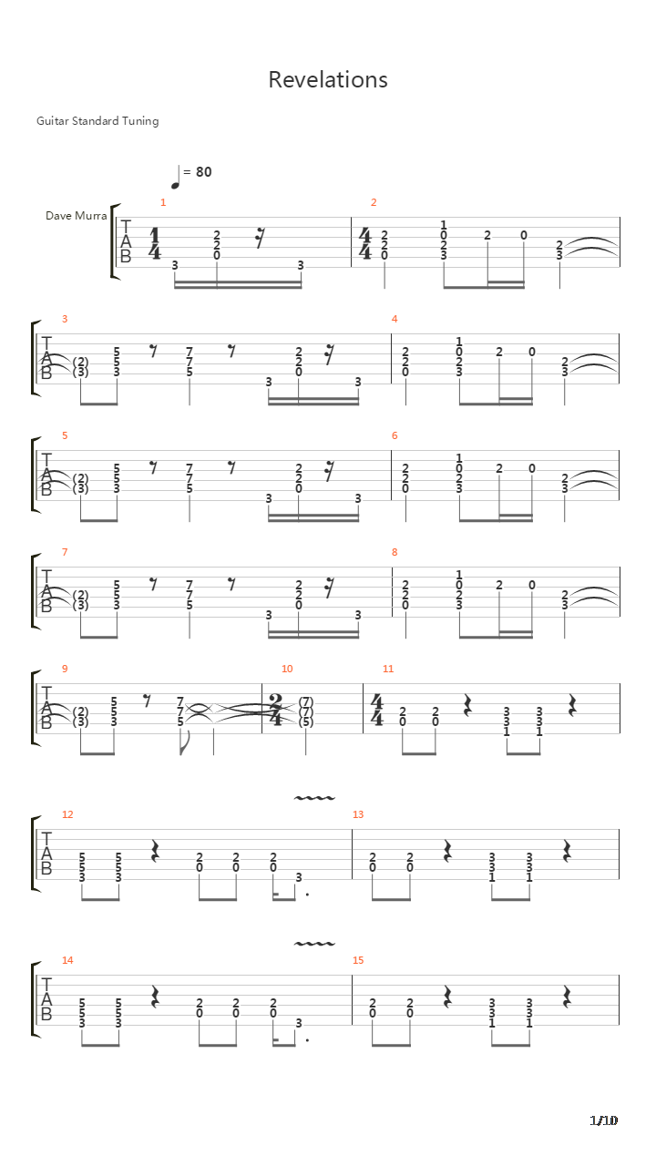 Revelations吉他谱