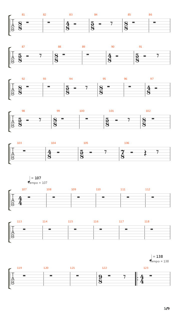 Sign Of The Cross吉他谱