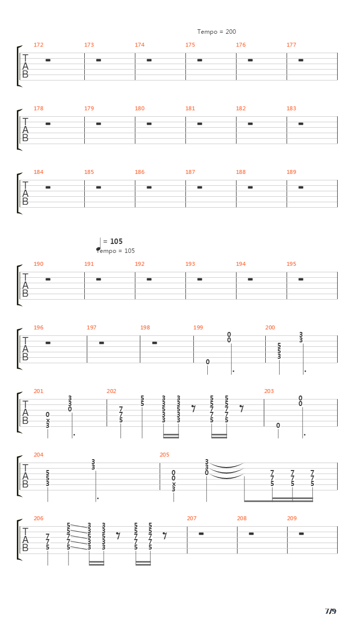 Sign Of The Cross吉他谱