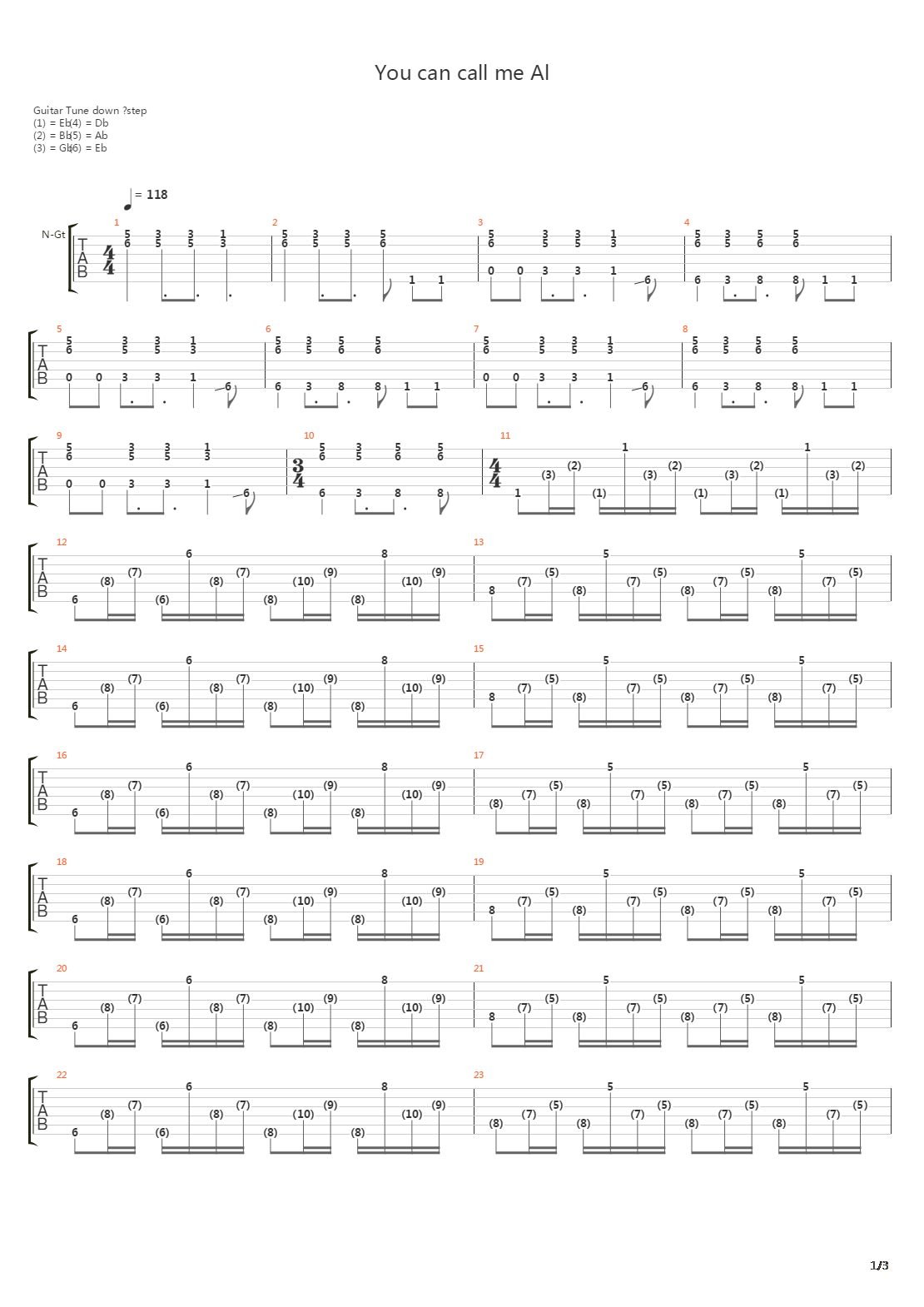 You Can Call Me Al吉他谱