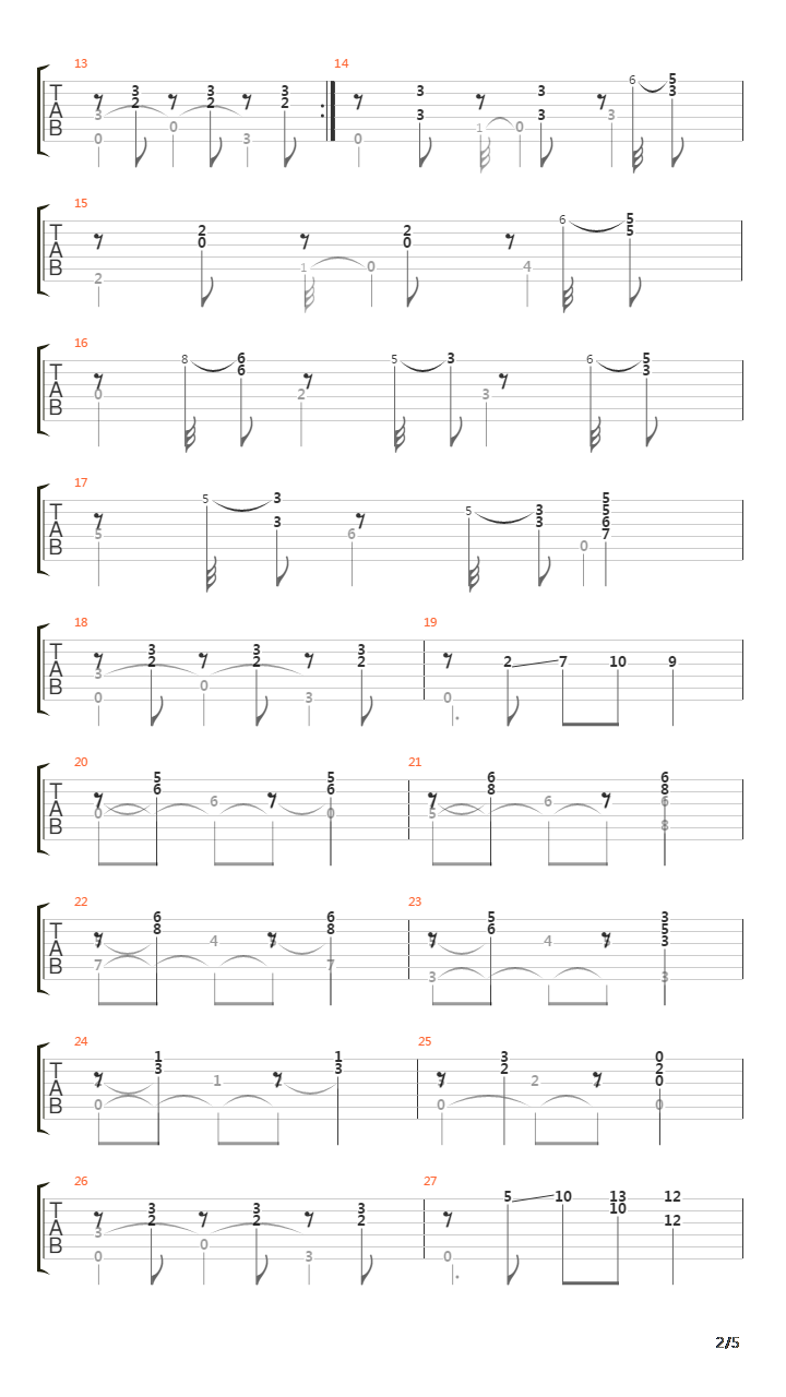 Suite Andina (Aire de Zamba)吉他谱