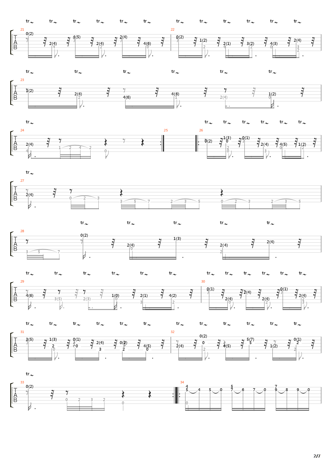 Lagrima (Variations On A Theme Of Tarrega)吉他谱