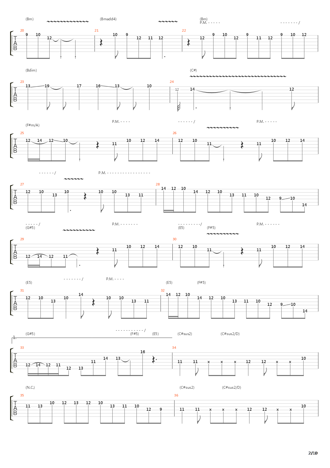 Egyptian Danza吉他谱