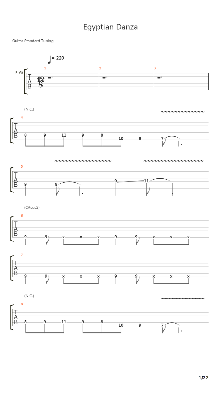 Egyptian Danza吉他谱