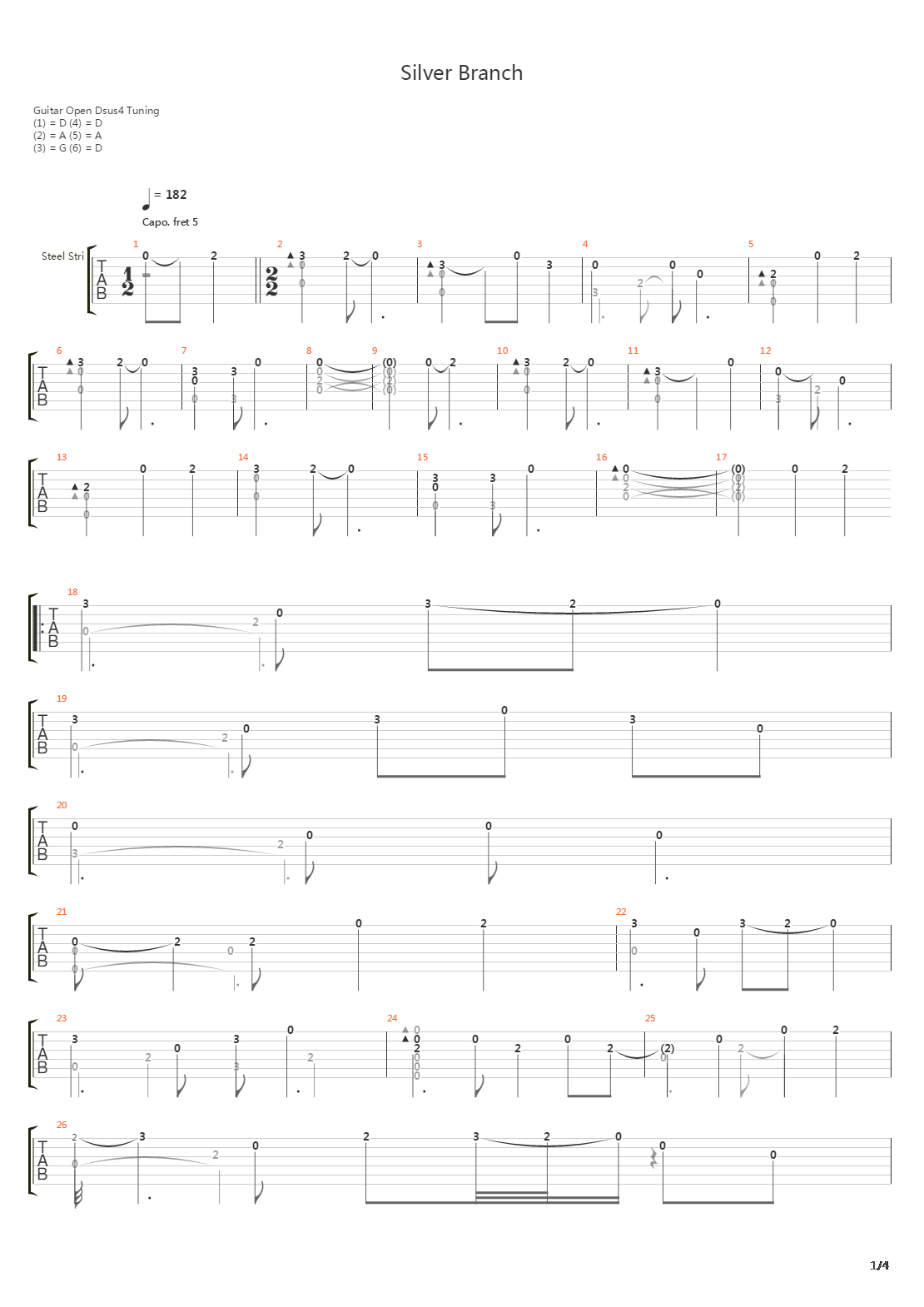Silver Branch吉他谱