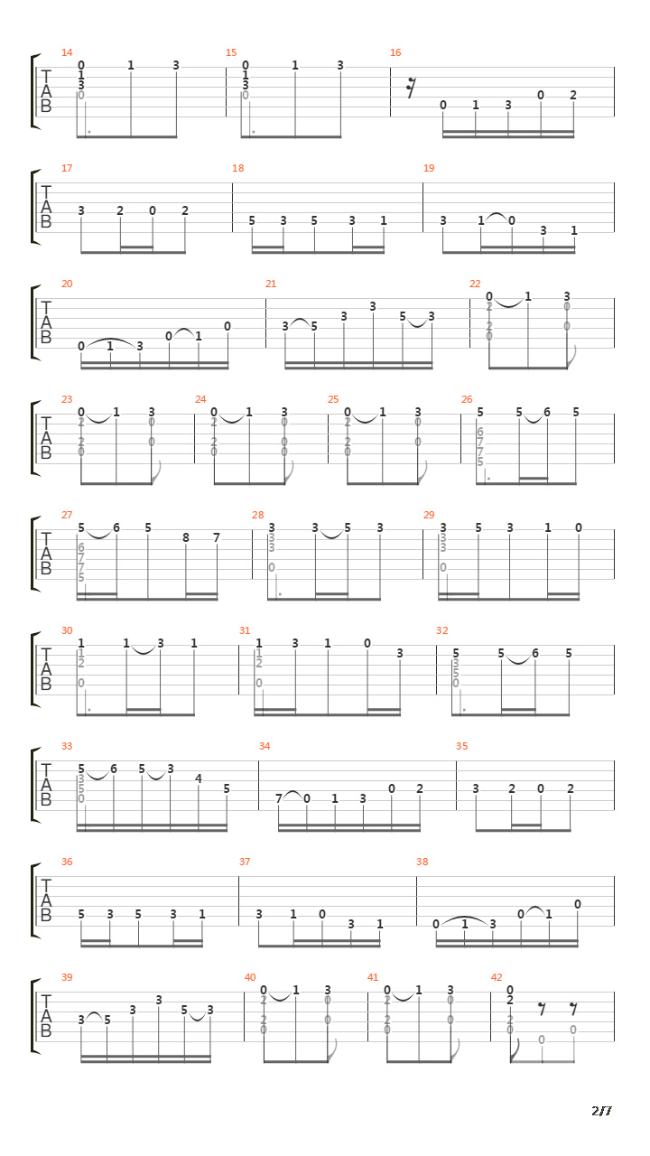 Rafaga吉他谱