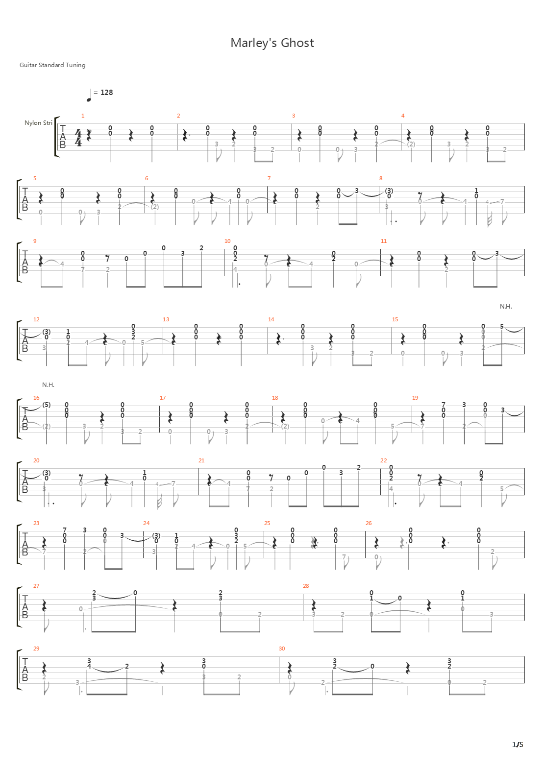 Marleys Ghost吉他谱