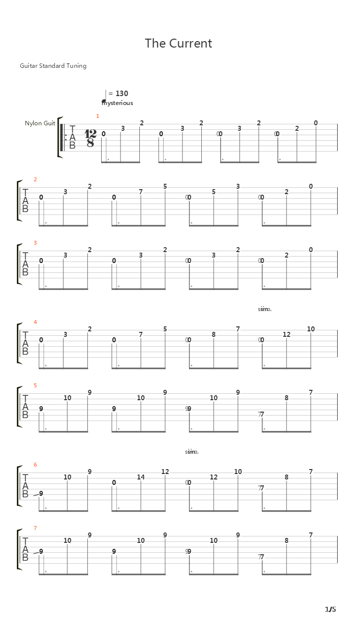 The Current吉他谱