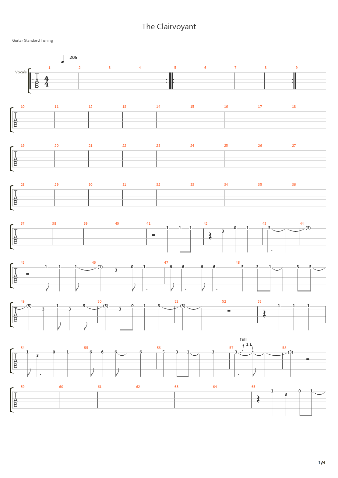 The Clairvoyant吉他谱