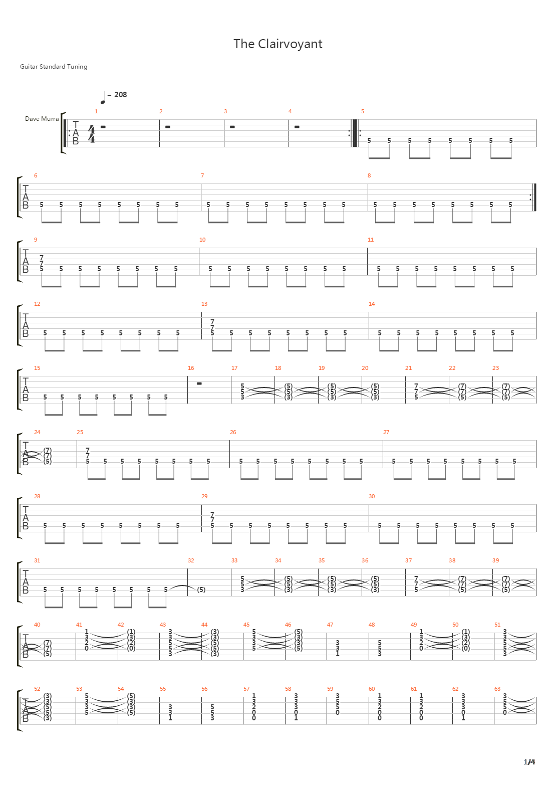 The Clairvoyant吉他谱