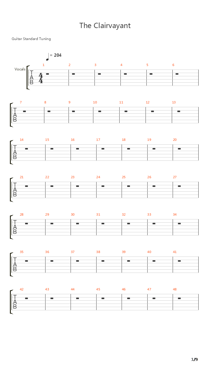 The Clairvoyant吉他谱