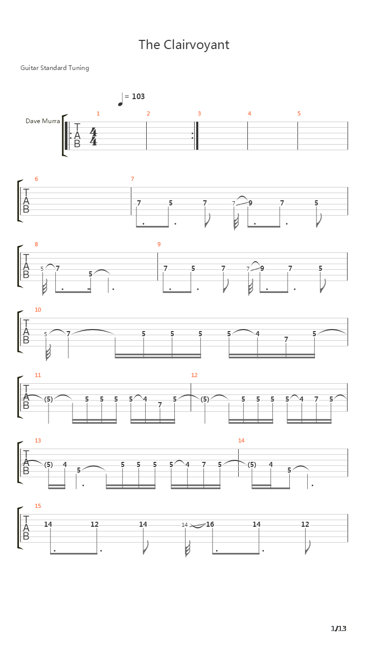 The Clairvoyant吉他谱