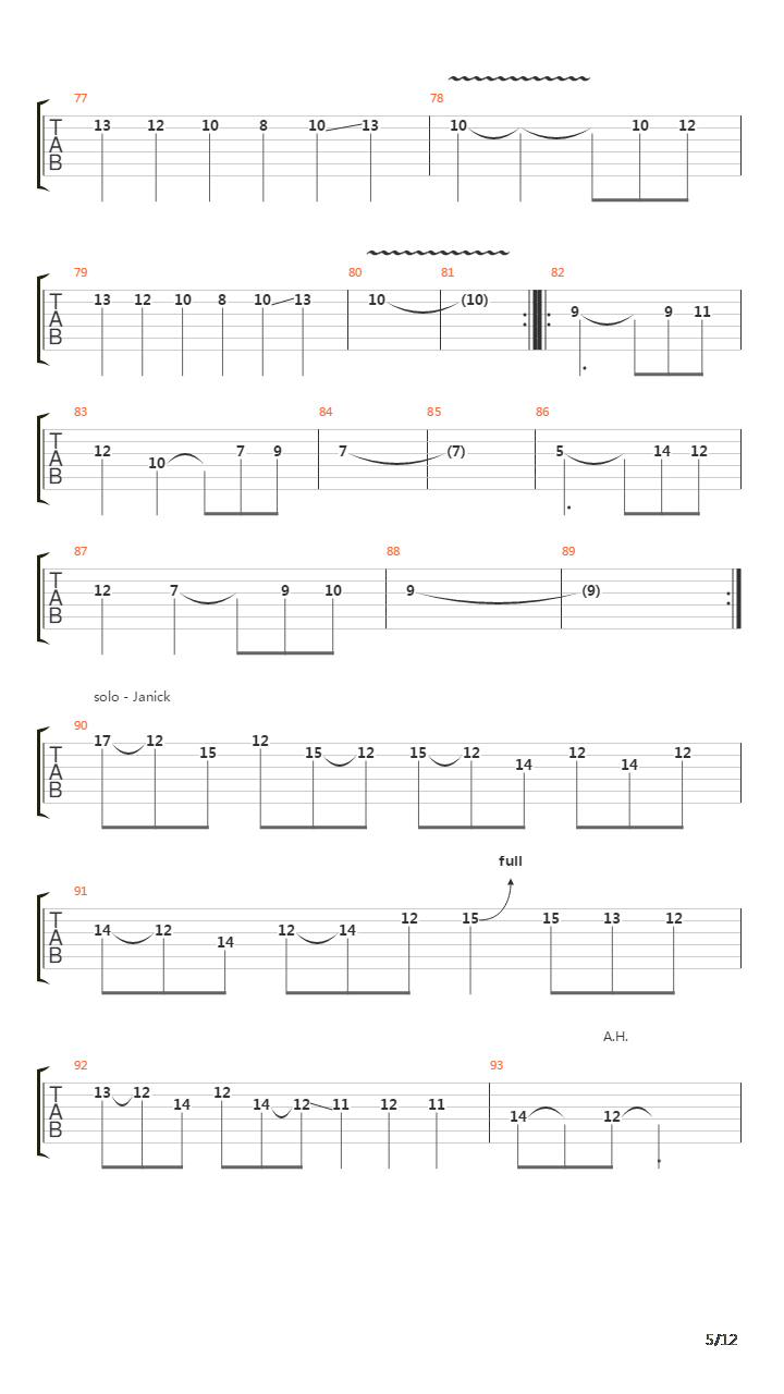 The Clansman吉他谱