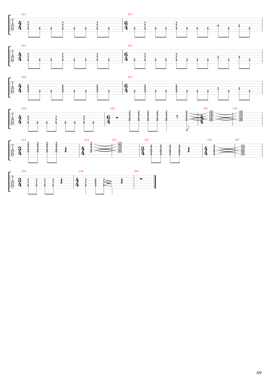 The Number Of The Beast吉他谱