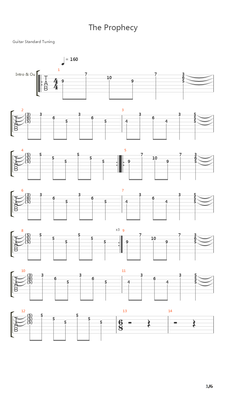 The Prophecy吉他谱