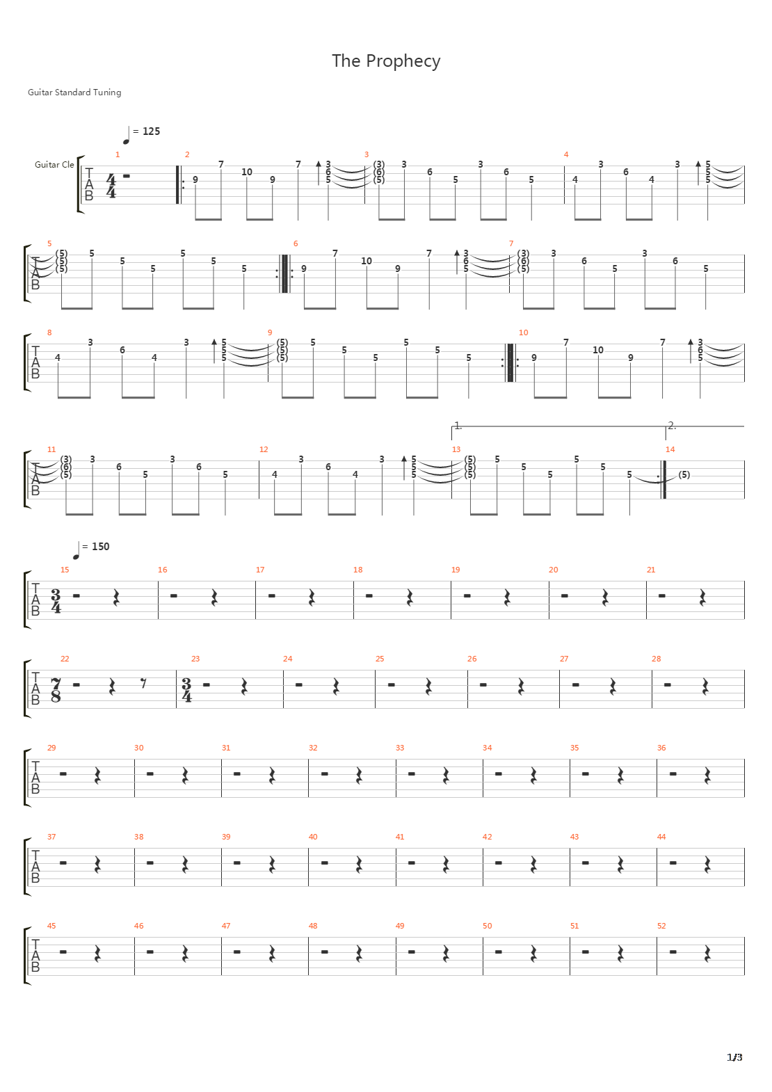 The Prophecy吉他谱