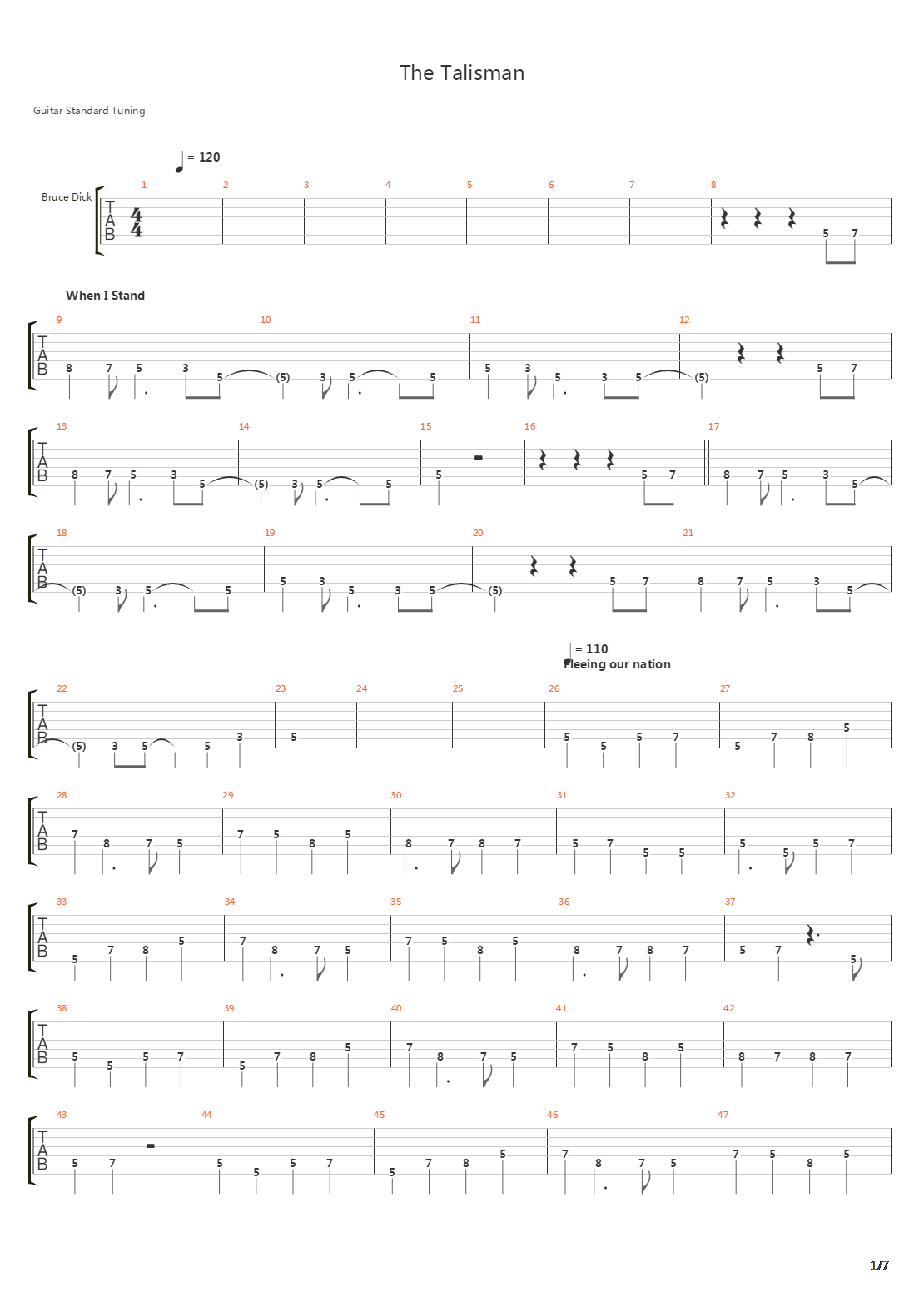 The Talisman吉他谱