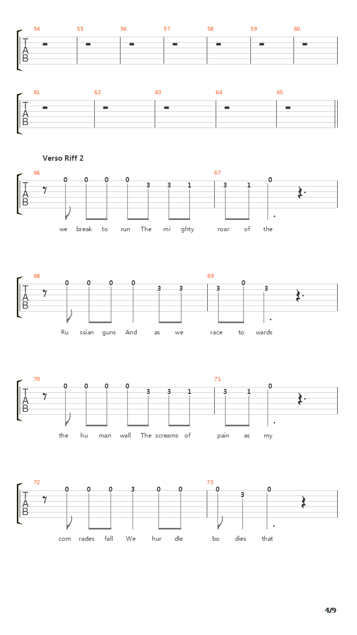 The Trooper吉他谱