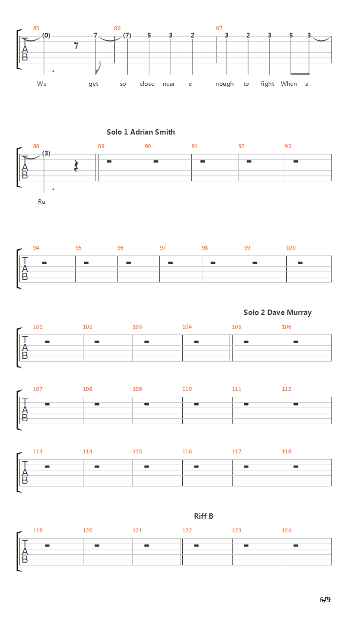 The Trooper吉他谱