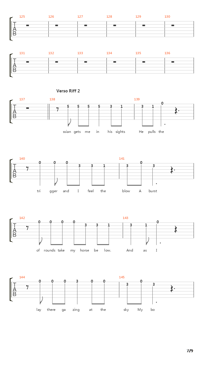 The Trooper吉他谱