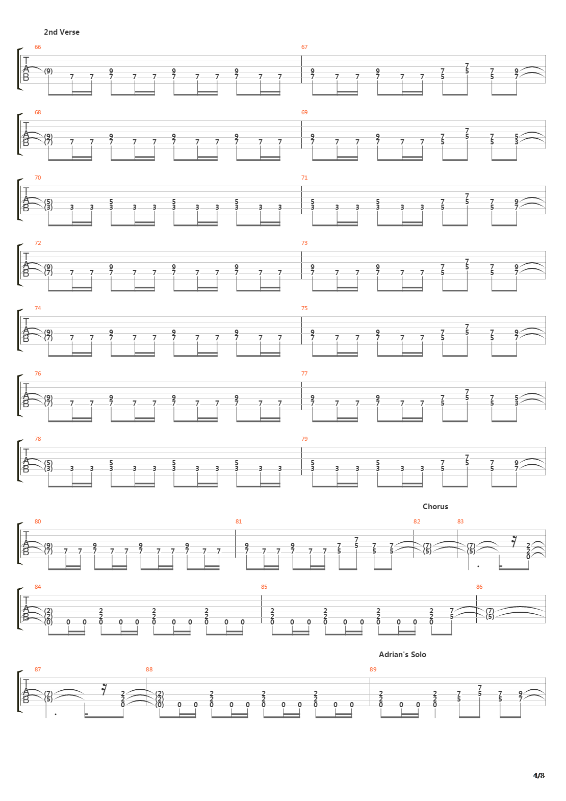 The Trooper吉他谱