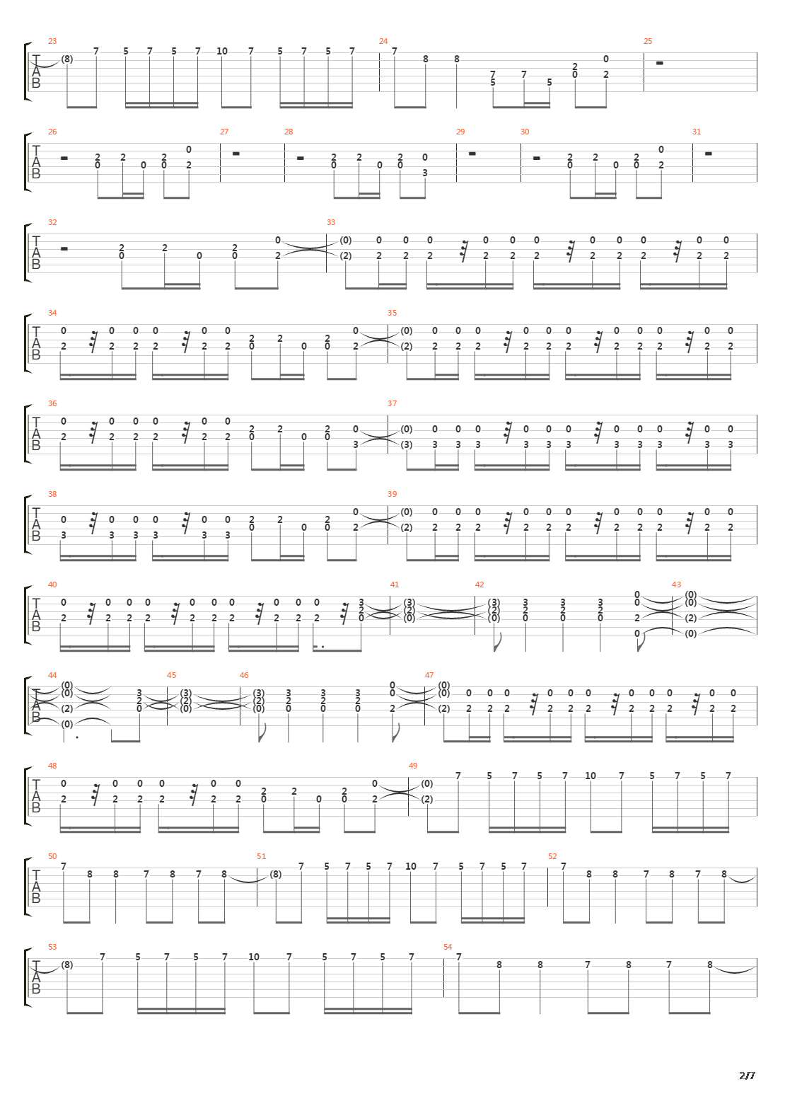 The Trooper吉他谱