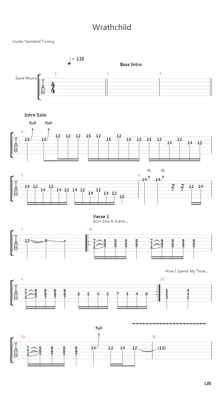 Wrathchild吉他谱