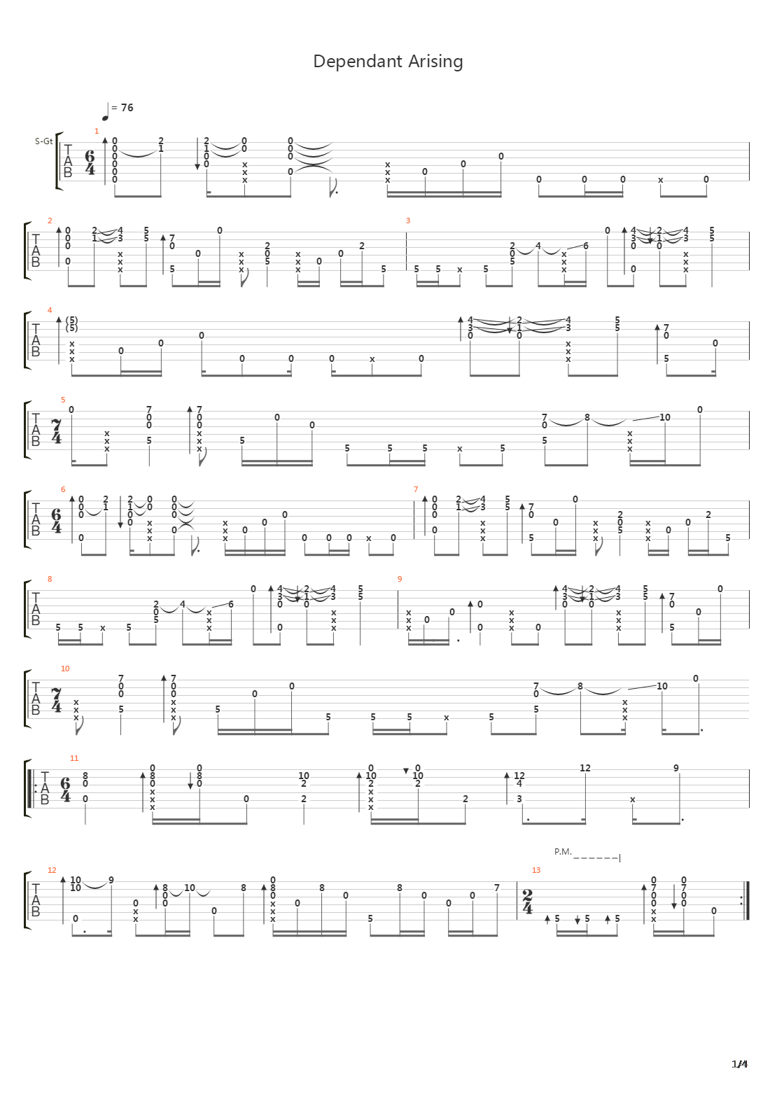 Dependant Arising吉他谱